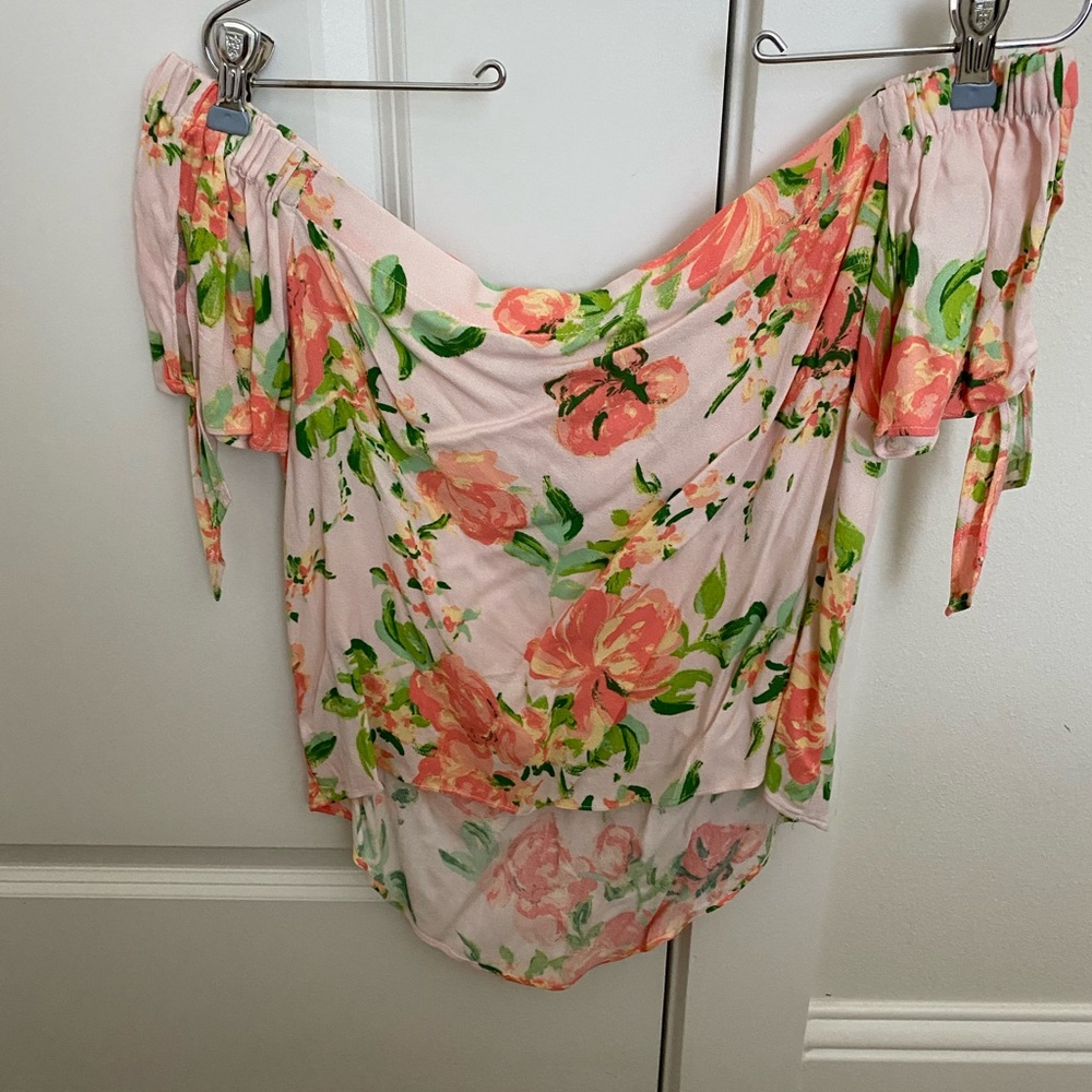 Bright floral crop top
